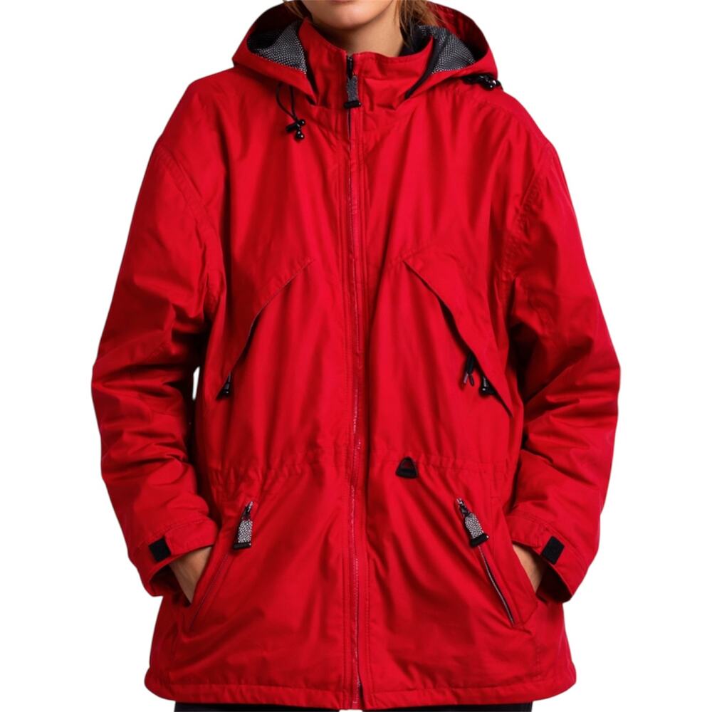 Obermeyer Dynamic Ski Jacket Hooded Full Zip Lined Outdoor Snowboarding Red 12